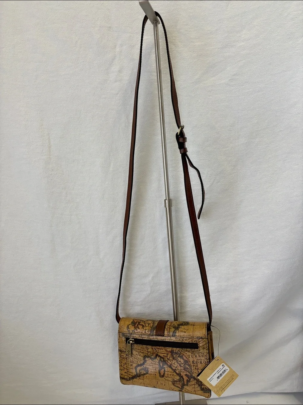 Patricia Nash European Map Leather Crossbody Bag